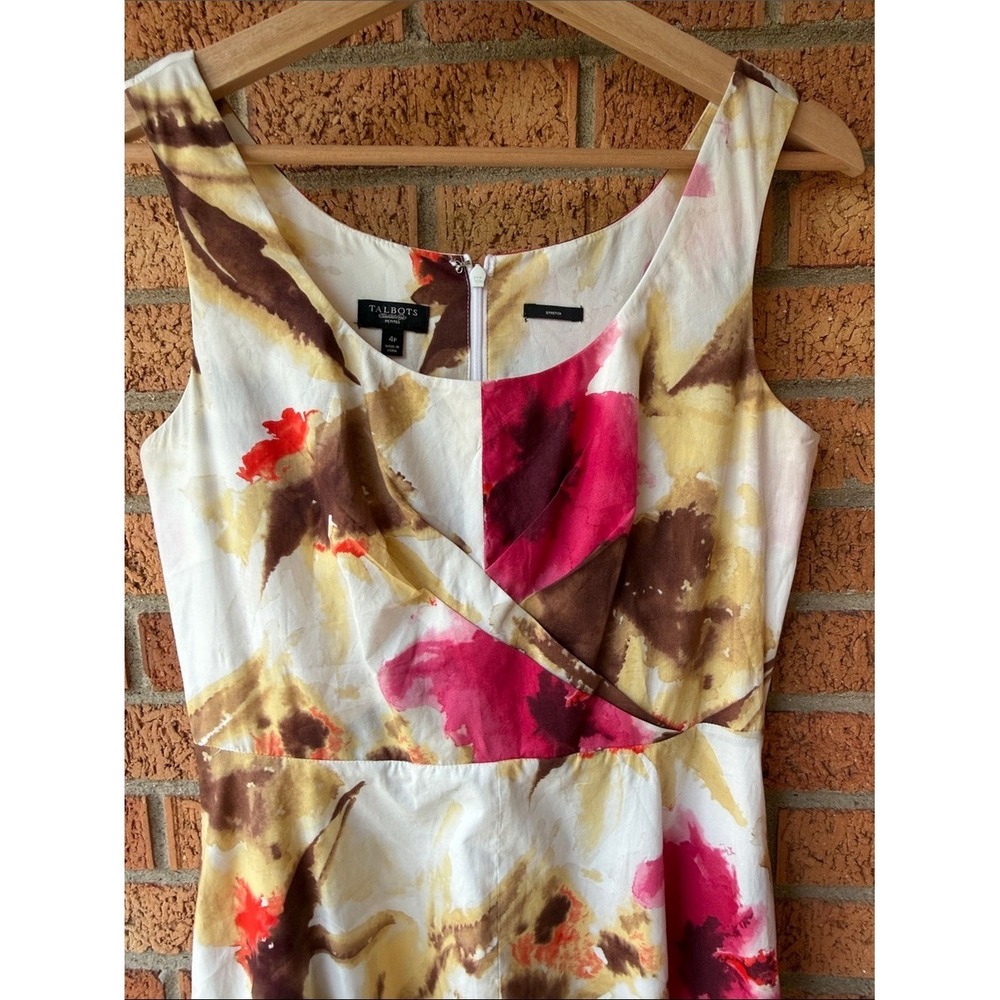 Talbots Wrap‎ Style Sleeveless Dress Size 4P Petite - Picture 3 of 6